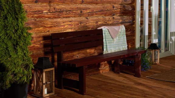 Ławka zabezpieczona Impregnatem Extra Powłokotwórczym od Drewnochronu