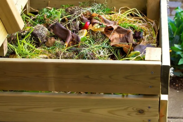 drewniany kompostownik