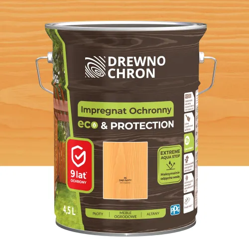 Drewnochron Impregnat Eco&Protection w odcieniu Dąb złoty