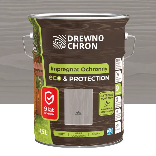 Drewnochron Impregnat Eco&Protection w odcieniu Popiel
